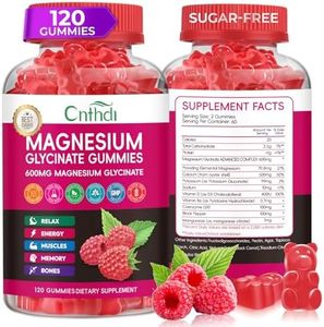 Magnesium Glycinate Gummies 600mg, High Absorption Magnesium Gummies with L-Threonate, Calcium, Vitamin B6, D3, Sugar Free Chews for Adults & Kids Relaxation, Stress Relief, Night Rest