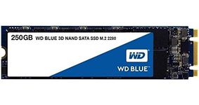 Western Digital WDS250G2B0B WD Blue 3D NAND Internal SSD M.2 SATA, 250 GB - Black