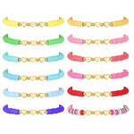 Meng Jiaran 12 Pcs Friendship Bracelets Girls Bracelets Coloured Beads Bracelet With 3 Heart Cute Bracelet Inspirational Bracelets Boho For Younger Girls Christmas Birthday Gift