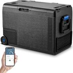 BODEGACOOLER 12 Volt Car Refrigerator, Car Fridge Protable Freezer APP Control, 50Quart (48L) RV Electric Cooler -4℉-68℉, 12/24V DC 100-240V AC for Outdoor, Truck, Van, Vehicles, Camping, Travel