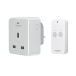 Remote Control Plug Socket UK, TESSAN Remote Control Plug Socket, Remote Socket with 30m Operating Range, Programmable Wireless Plug with Remote Control for Household Appliances