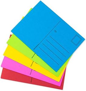 Hygloss Products Kid’s Blank Make and Mail Postcards - 4 x 5-1/2 Inches, Assorted Bright Colors - 100 Pack