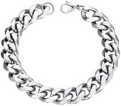 PROSTEEL Stainless Steel Cuban Bracelet Chunky Wrist Chain 19CM