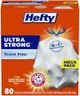 Hefty Ultra Strong Tall Kitchen Trash Bags, Unscented, 13 Gallon, (80 Count)