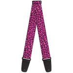 Buckle-Down Guitar Strap Leopard Pink Fuchsia 2 Inches Wide (GS-W31201)