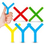 Gafly X's and Y's - 5 Pack - Sensory Chewy for Children with Autism, Kids with Special Needs - Chew Tubes, Oral Motor Chewers - Silicone Chew Toys for Autistic Children in Red, Blue, Yellow, and Green