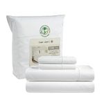 Lane Linen Sheets Queen Size Bed, 1500 Thread Count 100% Egyptian Cotton Sheets Queen Size Set 4Pc, Premium Hotel Quality Queen Sheet Deep Pocket - White Sheets