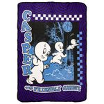Silver Buffalo Casper The Friendly Ghost Checkerprint 45" x 60" Fleece Throw, Soft and Cozy Blanket, 180 GSM