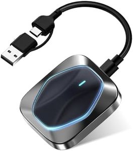 2in1 Wireless Carplay Adapter for iPhone Android,Plug Play Easy Setup Automatic Reconnect,Convert Wired to Wireless Carplay Adapter Dongle,for Toyota/Honda/Cadillac/Ford/Chevrolet/Jeep(USB A/C)03