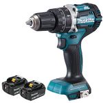 Makita DHP484Z 18V LXT Li-ion Brushless Combi Drill Body with 2 x 5Ah Batteries