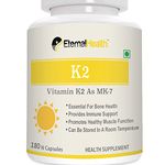 EternalHealth Vitamin K2 as MK-7, High potency form of K2-180 Vegetable Capsules