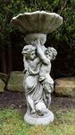 Other ONEFOLD - TWIN CHERUB BIRD BATH/FEEDER ORNAMENT DETAILED CAST STONE GARDEN