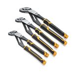 GEARWRENCH 8", 10”, & 12” Pitbull K9 Straight Jaw Dual Material Tongue and Groove Pliers Set - 82205CAZ