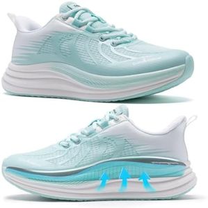 Women's Orthopedic Road Running Shoes: Plantar Fasciitis Orthotic Arch Support Neuropathy Heel Pain Relief, Indoor Easy On/Off Travel House Work Walking Sports Shoes Mint Size 9.5