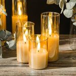 glitter star hubb Set of 3 Acrylic Swinging Smokeless, Flameless, Battery Operated LED Tea Light Candles Diya for Diwali Gift & Home Decoration