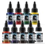 Monument Hobbies Pro Acryl Expansion Set #2 - Transparents! Acrylic Model Paints for Plastic Models - Miniature Painting, no-clog cap, comes loaded with glass agitator