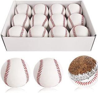 POPFRO Baseballs 12 Pack Autograph Baseball Bulk,Standard Size Adult Leather Baseballs 9 Inch, Baseballs for Pitching/Autographs/Training/Hitting