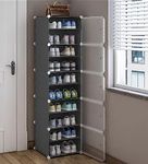 AYSIS ππ ππ’ππ« Shoe Rack for Home with Transparent Doors, Modular Dustproof Shoe Storage Cabinet, Foldable Plastic Space Saving Shoe Stand Organizer for Entryway, Bedroom & Living Room - Grey