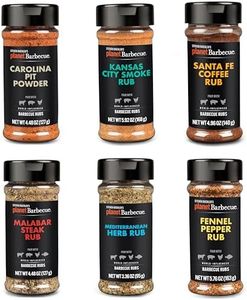 Steven Raichlen's Planet Barbecue BBQ Spices & Seasonings Gift Set - 6 Gourmet Rubs for Smoker & Grill - Globally Inspired BBQ Flavors Made in the USA - Ideal Grilling Gifts for Men, Dads & Pitmasters