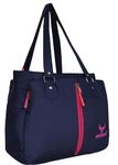 ARMODA Women's Waterproof Large Shoulder Bag (Blue & Pink)