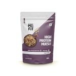 MuscleBlaze Fit High Protein Muesli (400g, Fruits & Nut) | 22g Protein | With Apple, Almonds & Super Seeds,High Protein Breakfast Cereals