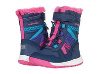 Merrell Unisex Kid's SNOW CRUSH 2.0 JR WATERPROOF Snow Boot, NAVY/MULTI, 5 Medium