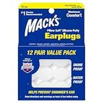 Mack's Pillow Soft Silicone Earplugs, 12 Pair – The Original Moldable Silicone Putty Ear Plugs for Sleeping, Snoring, Swimming, Travel, Concerts and Studying