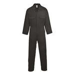 Portwest Euro Work Cotton Coverall, Size: L, Colour: Black, S998BKRL