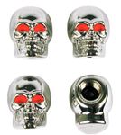 Custom Accessories 16220 Chrome Skull Style Valve Cap -, Pack of 4