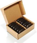 Master Massage 12-Piece Middle Sized Ovular Black Lava Hot Stone Massage Set –Medium Size Oval Stones 6.6cm x 4.9cm x 1.8cm - Natural Basalt Stones for Relaxation, Spa, Beauty, Salon, and Professional Massage Therapy