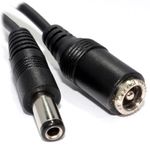 kenable 5.5 x 2.5mm DC Power Plug to Socket CCTV Extension Lead Cable 1.5m [1.5 metres]