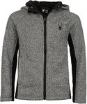 SPYDER Men's Full-Zip Hoodie XX-Large - Grey, Quick-Drying, Breathable, Stretch Fit with Front Hand Pockets for Outdoor Comfort