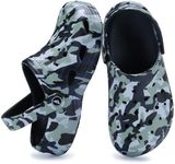 Tormigo Boys Girls Comfortable Garden Clogs | Slip-On Mules Slides Sandals Beach Slipper for Little/Big Kid | Size 6 Camo Black