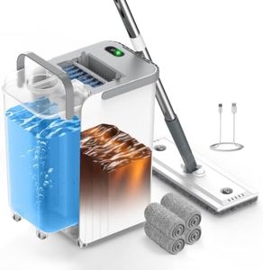 Veshiny Mop and Bucket Set, Flat Mop and Bucket System, 5L Detachable Tank