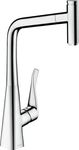 hansgrohe Metris Select M71 Kitchen Tap 320 with pull-out spout, single spray mode, chrome, 14884000