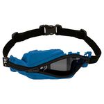 SPIbelt Kids Pocket Belt, Expandable Pocket, Adjustable Waist, No Logo, No Bounce, Steel Blue with Black Zipper, Small