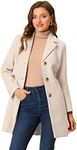 Allegra K Women's Lapel Single-Brea