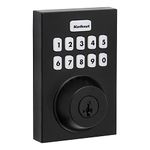 Kwikset Home Connect 620 Smart Lock Deadbolt with Z-Wave Technology, Works with Ring Alarm, Samsung Smartthings and More, Z-Wave Hub Required, Contemporary Design in Matte Black