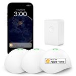 meross Smart Water Leak Detector, WiFi Water Sensor 3 Pack & Hub Kit, Support Apple HomeKit, SmartThings, IP67 Waterproof with App Alerts, Audio Alarm, 100M Range for Home Basement Kitchen