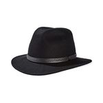 Tilley Standard Montana Fedora, Black, 7.125