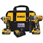 DEWALT 20V MAX XR Brushless Impact Driver and Hammer Drill Combo Kit, Premium 4.0Ah, Cordless (DCK299M2)