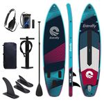 Spatium Sup Paddle Board 10'6''×31''×6'' Inflatable Stand Up Paddle Board with Premium Sup Accessories Including Backpack,Fins, Leash, Paddle, Pump Inflatable Paddle Board for Adults Blue and Red