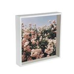 Nicola Spring 3D Shadow Box Photo Frame - 12 x 12 (30 x 30cm) - Pack of 1 - White 3D Photo Frame 3D Box Picture Frame Deep Box Large Square Display Case for Crafts, Keepsakes, Wedding, Graduation