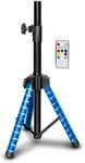 Audiobox STA-10 Heavy-Duty Speaker Stand with LED Lights – Adjustable Height, 110 lbs Capacity, Steel Alloy Build, Perfect for Events, Parties, and Professional Audio Setups