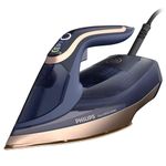 Philips Azur 8000 Steam Iron, 3000W Power, Turbo Boost Steam 260g, 85g/min Continuous Steam, Intelligent Steam Sensor, 350ml Tank, Auto Shut-Off, Vertical Steam Shots, Dark Blue (DST8050/26)