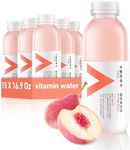 Nongfu Spring Prune&Peach Flavored Drink With Added Vitamins，Vitamin Flavored Water with Niacin and Fiber, Hydration Support - 16.9 Fl Oz (15 Pack)