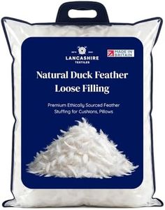 Lancashire Textiles 3KG Ethically Sourced Real Natural Duck Feather Loose Filling | Ideal For Toy Stuffing, Cushions, Sofas and Crafts. | 5-6cm Length Loose Washed