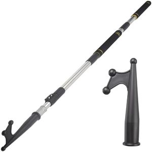 Telescoping Boat Hook Pole for Docking, 2.46-8.8ft Boat Hook long handle heavy duty made of stainless reinforced tube non-slip sturdy rustproof easy to carry design essential boat accessories.(8.8ft)