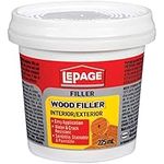 LePage Wood Filler - Interior & Exterior Wood Putty for Repairs, Holes, & Cracks, Paintable & Stainable - 225 mL, 1 Pack