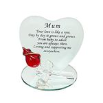 OnlineStreet Mum Gift Glass Plaque Ideas for Mummy Mom Mother Birthday Anniversary Mothers day Christmas Xmas Presents